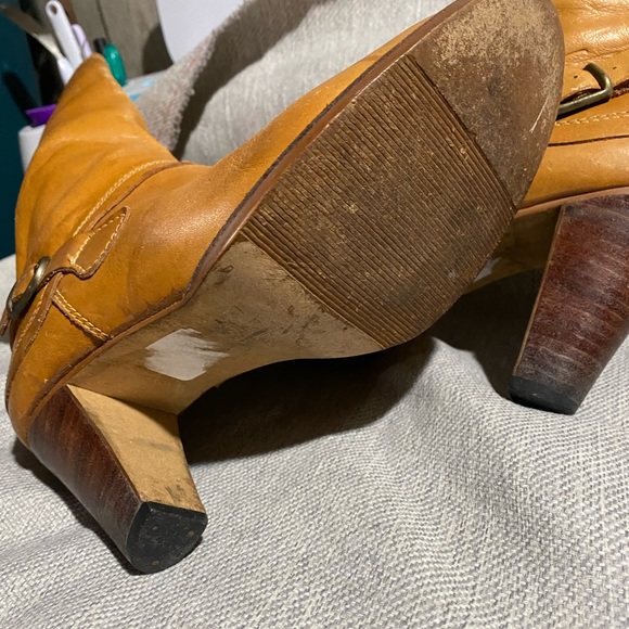 MADE IN BRAZIL-vintage leather high-heeled boots - Picture 4 of 16